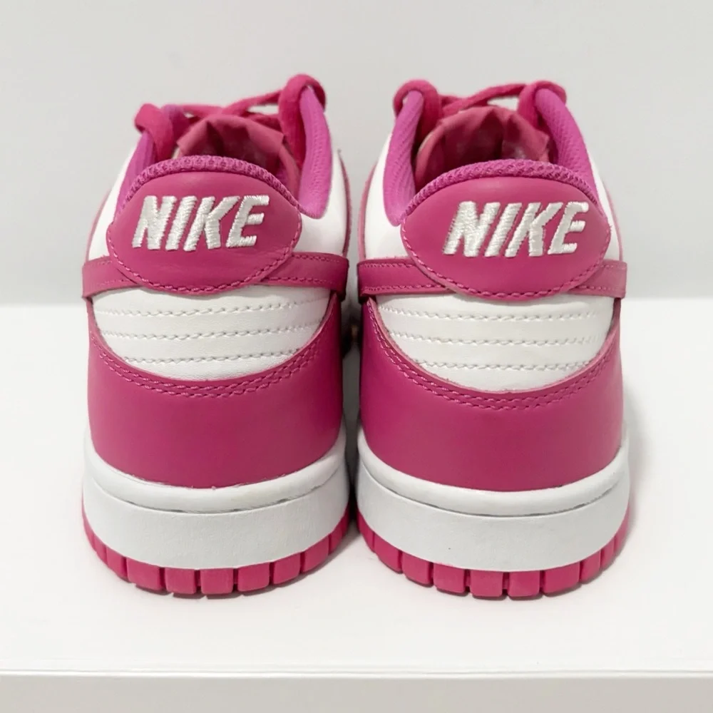 Nike Dunk Low GS Active Sneakers Girls Size 6Y‎ Fuchsia Pink Padded Low Cut